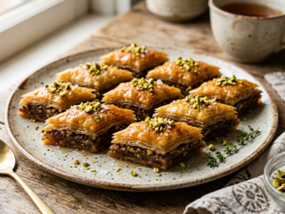 Baklava sans gluten et sans lactose