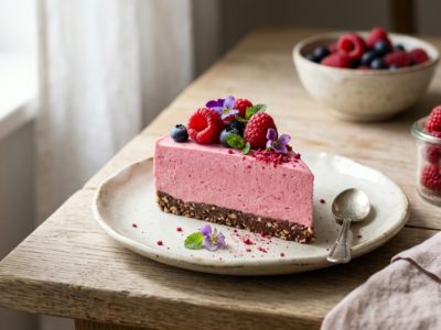 Bavarois framboise sans gluten sans lactose