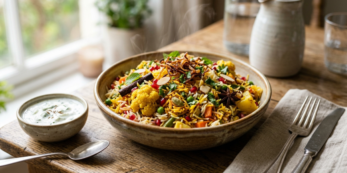 Biryani de légumes sans gluten