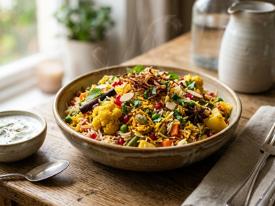 Biryani de légumes sans gluten