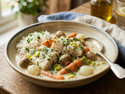 Blanquette de poisson sans lactose