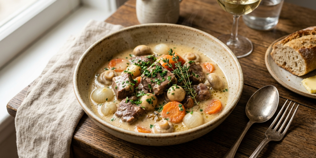 Blanquette de veau traditionnelle sans gluten
