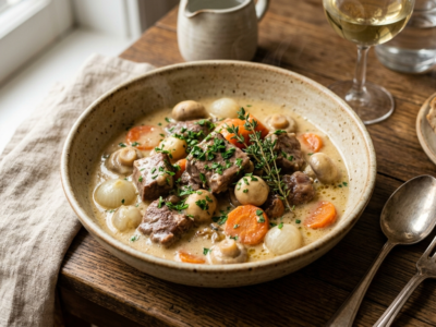 Blanquette de veau traditionnelle sans gluten