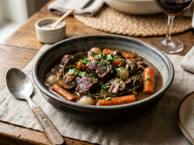Boeuf Bourguignon Sans Gluten Traditionnel
