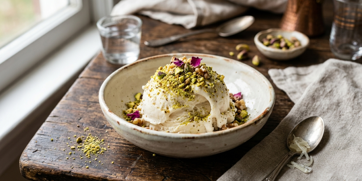 Booza, glace arabe traditionnelle sans lactose