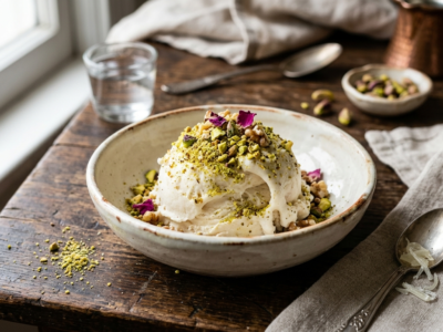 Booza, glace arabe traditionnelle sans lactose