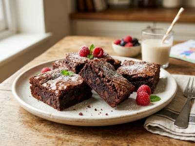 Brownies sans gluten, sans lactose et sans œuf pour enfants