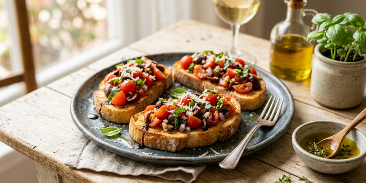 Bruschetta méditerranéenne sans gluten