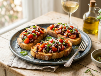 Bruschetta méditerranéenne sans gluten