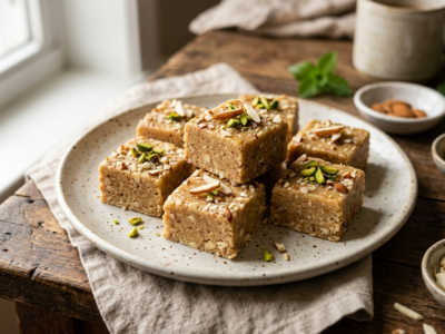 Burfi à l&rsquo;amande sans lactose et sans sucre