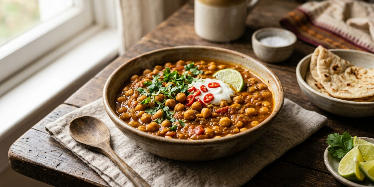 Chana Masala sans gluten, curry de pois chiches indien
