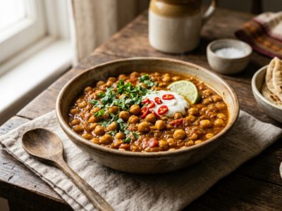 Chana Masala sans gluten, curry de pois chiches indien