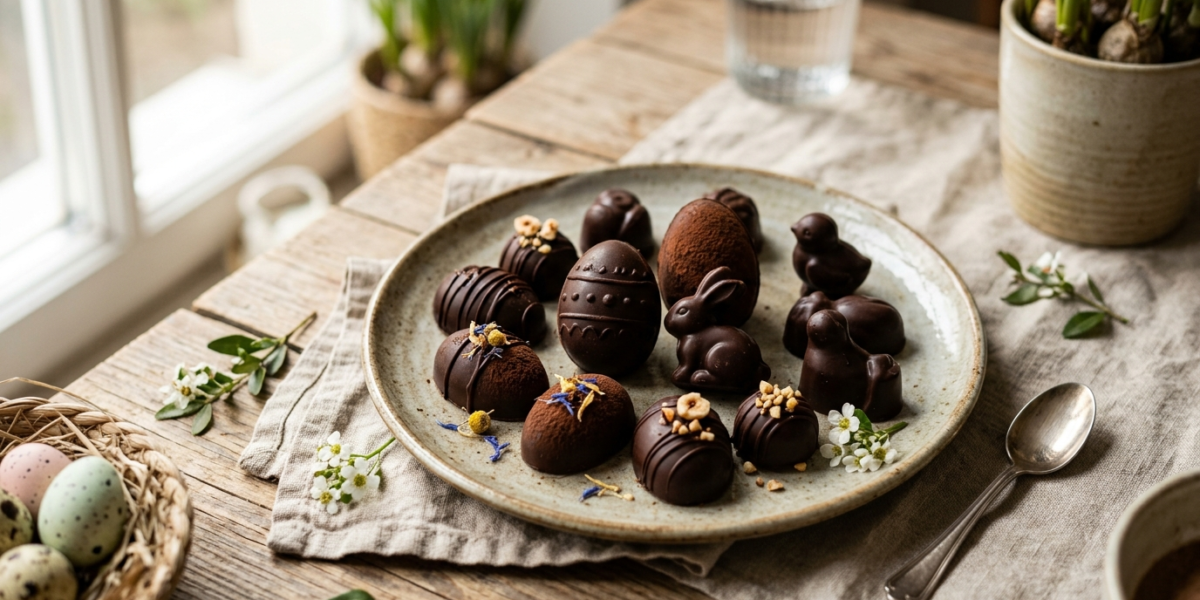 Chocolats de Pâques sans lactose et sans sucre