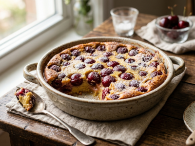 Clafoutis aux cerises sans gluten et sans lactose