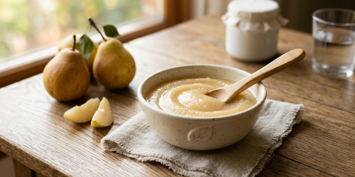 Compote de poire pour bébé sans sucre ajouté