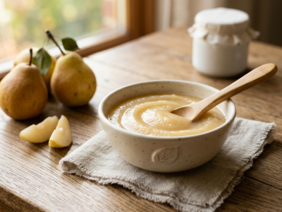 Compote de poire pour bébé sans sucre ajouté