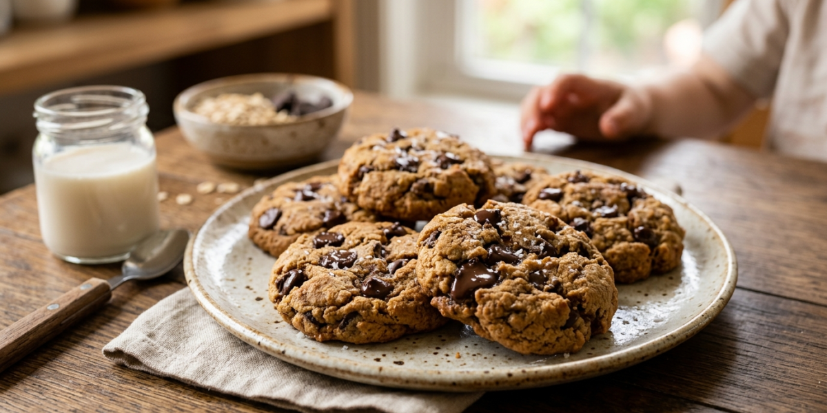 Cookies moelleux sans gluten, sans lactose et sans œuf pour enfants
