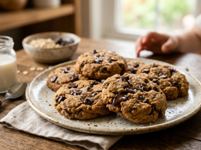 Cookies moelleux sans gluten, sans lactose et sans œuf pour enfants