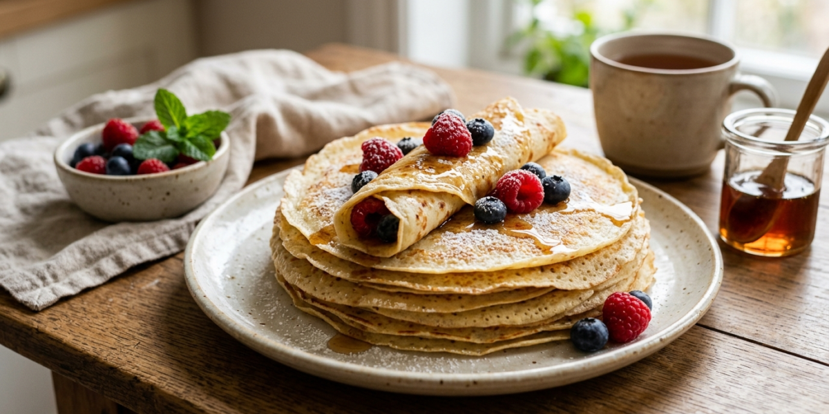 Crêpes de la Chandeleur sans gluten, sans lactose et sans œuf