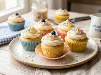 Cupcakes moelleux pour enfants sans gluten et sans lactose