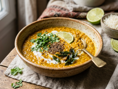Dhal de lentilles corail sans gluten