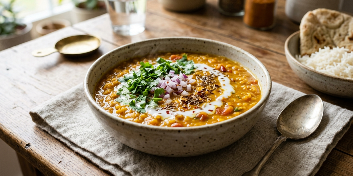 Dhal de lentilles corail sans gluten