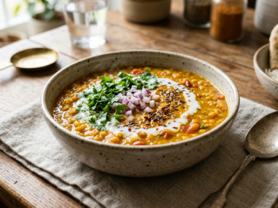 Dhal de lentilles corail sans gluten
