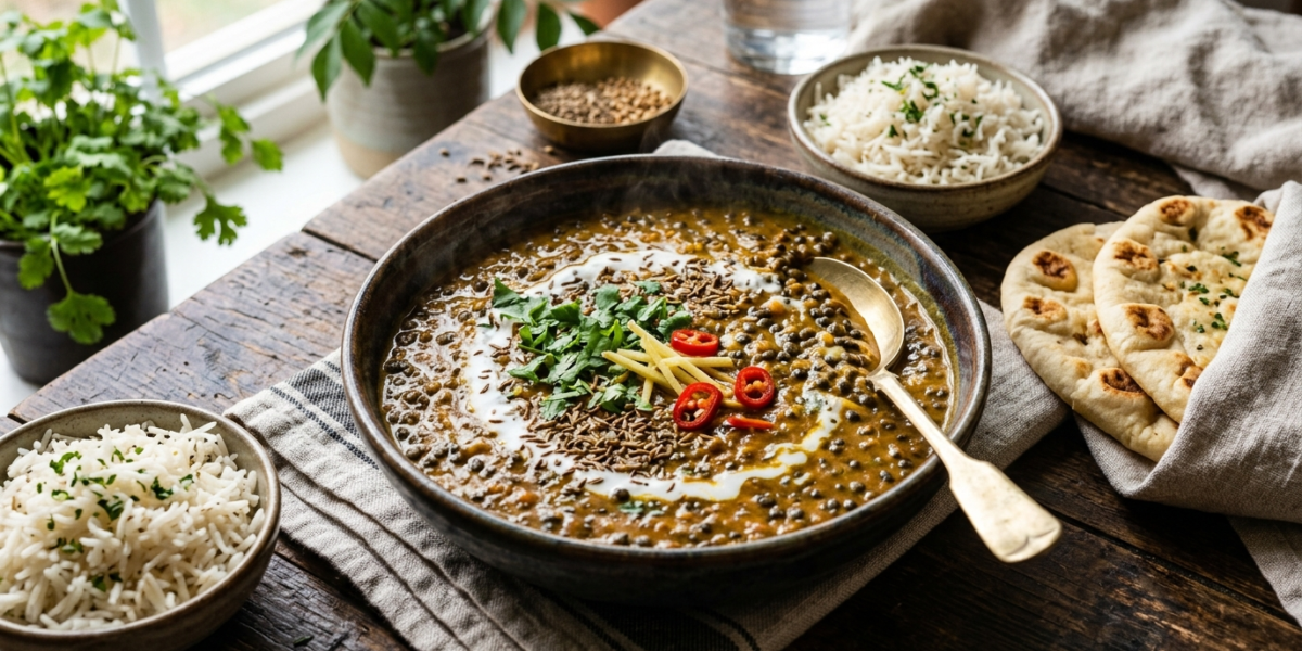 Dhal de lentilles noires sans gluten