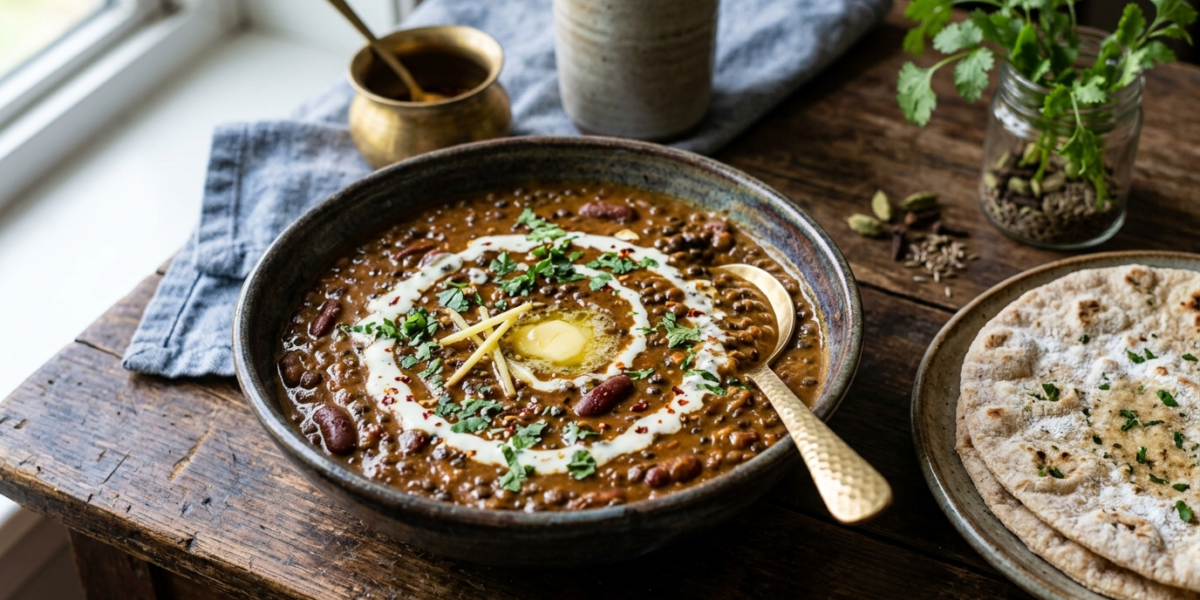 Dhal Makhani sans gluten : curry de lentilles noires crémeux et épicé