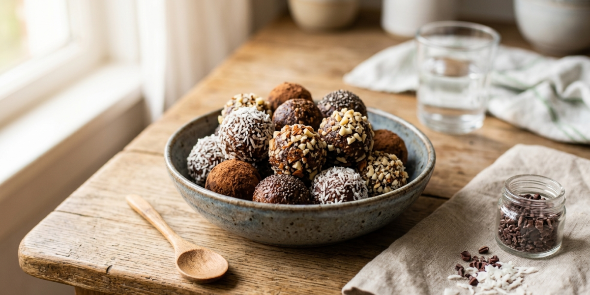 Energy balls pour enfants sans gluten et sans lactose