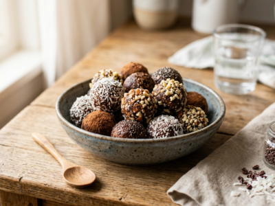 Energy balls pour enfants sans gluten et sans lactose