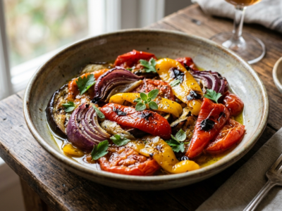Escalivada catalane sans gluten