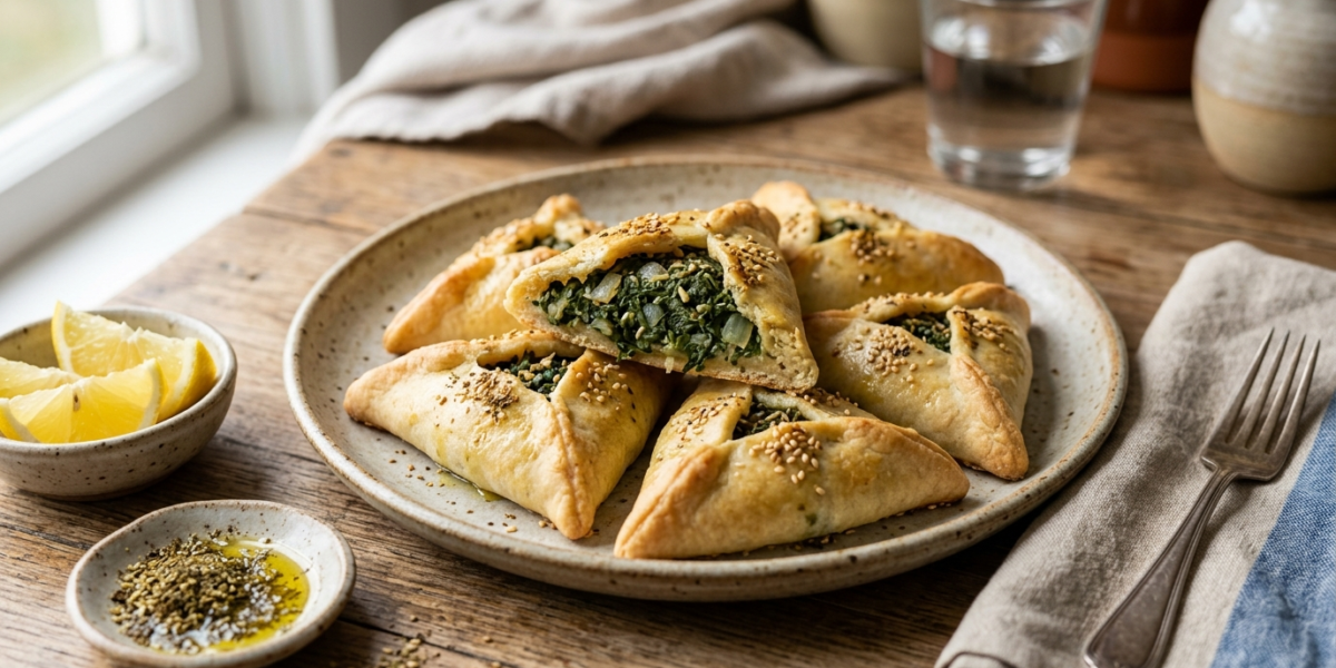 Fatayer aux épinards sans gluten et sans lactose
