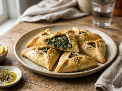 Fatayer aux épinards sans gluten et sans lactose