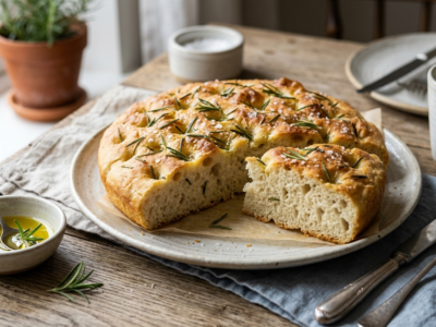 Focaccia au romarin sans gluten