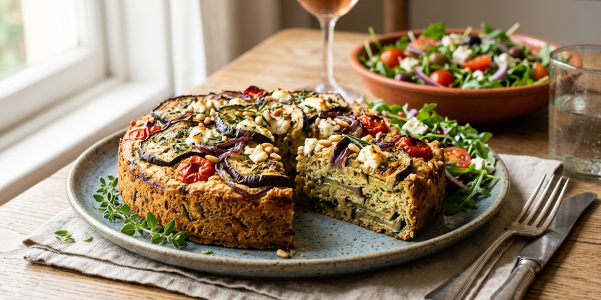 Gâteau Méditerranéen à l&rsquo;Aubergine Sans Gluten