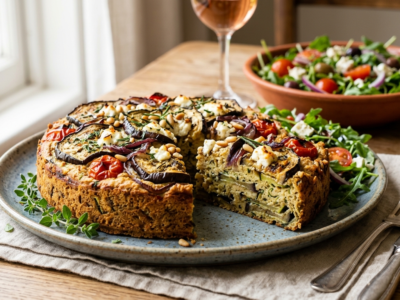 Gâteau Méditerranéen à l&rsquo;Aubergine Sans Gluten