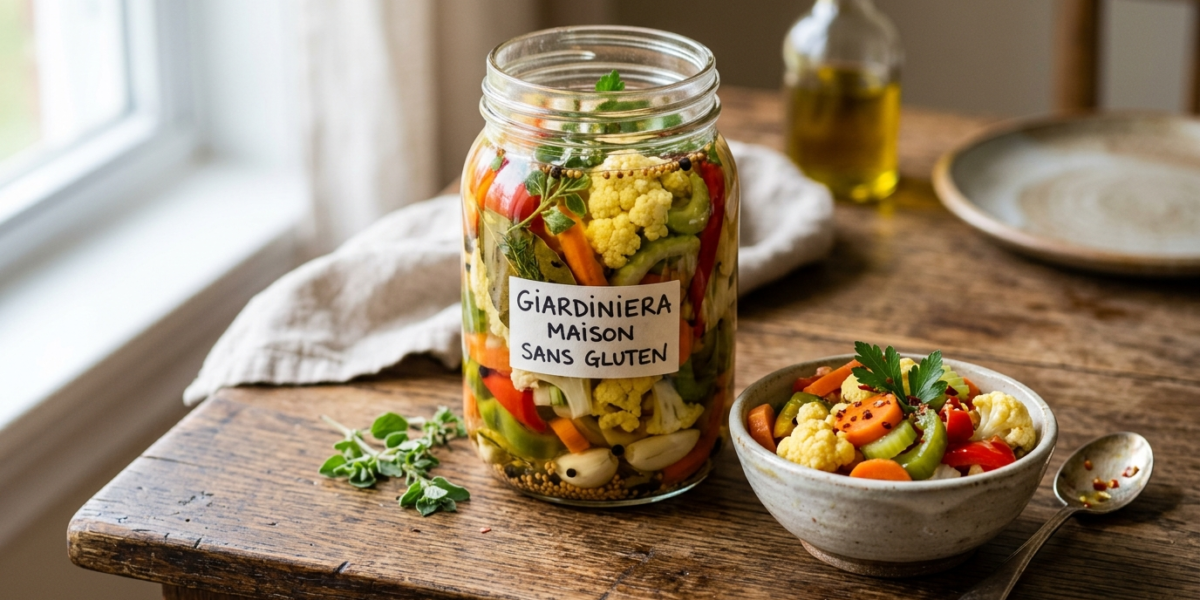 Giardiniera maison sans gluten – Légumes marinés croquants et aromatiques