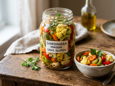 Giardiniera maison sans gluten – Légumes marinés croquants et aromatiques