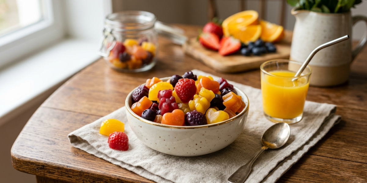 Gummies maison pour enfants sans gluten et sans sucre ajouté