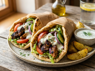 Gyros maison sans gluten et sans lactose