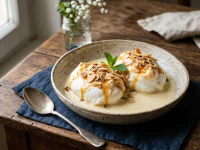 Île flottante sans gluten et sans lactose