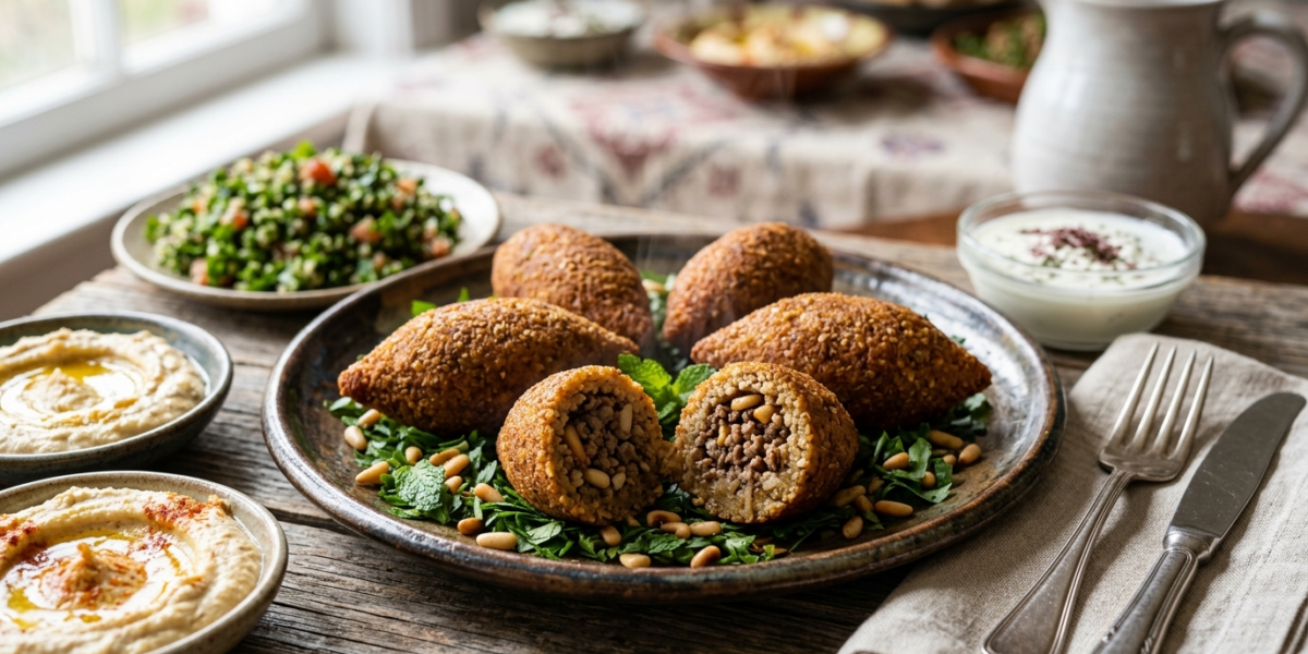 Kibbeh libanais sans gluten : boulettes parfumées à la viande et boulgour de sarrasin