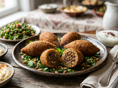 Kibbeh libanais sans gluten : boulettes parfumées à la viande et boulgour de sarrasin