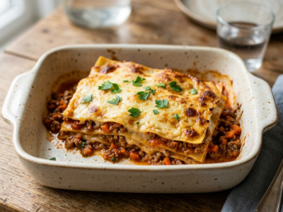 Lasagnes pour enfant sans gluten et sans lactose