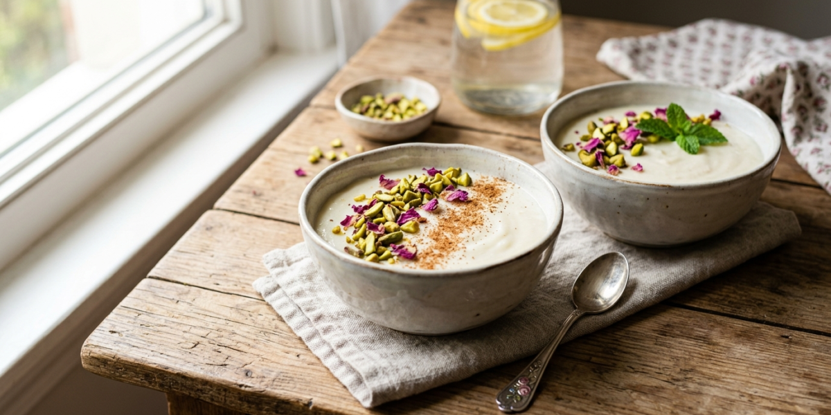 Mhalabieh sans lactose et sans sucre ajouté