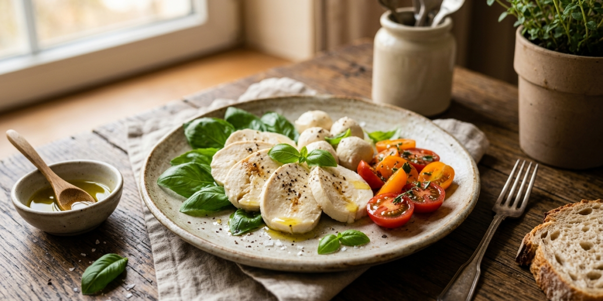 Mozzarella vegan fermentée sans lactose