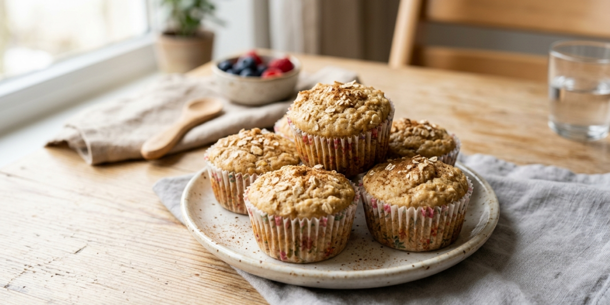 Muffins sans gluten, sans lactose et sans œuf adaptés pour bébé