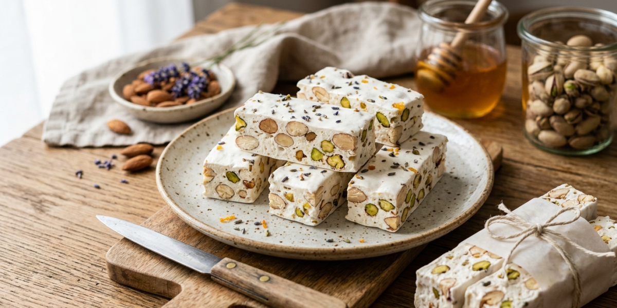 Nougat de Montélimar sans gluten et sans lactose