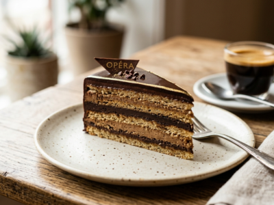 Opéra sans gluten : Gâteau gourmand aux couches raffinées